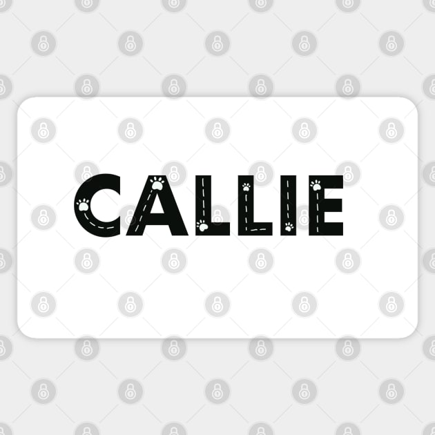 Callie cat name made of hand drawn paw prints Sticker by GULSENGUNEL